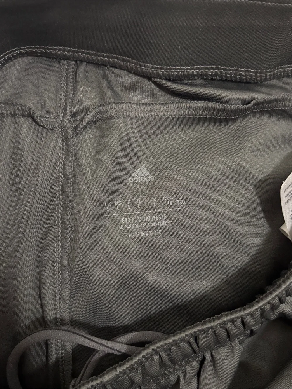 adidas Men's Grey Athletic Shorts with Side Stripe Large Zipper Pockets